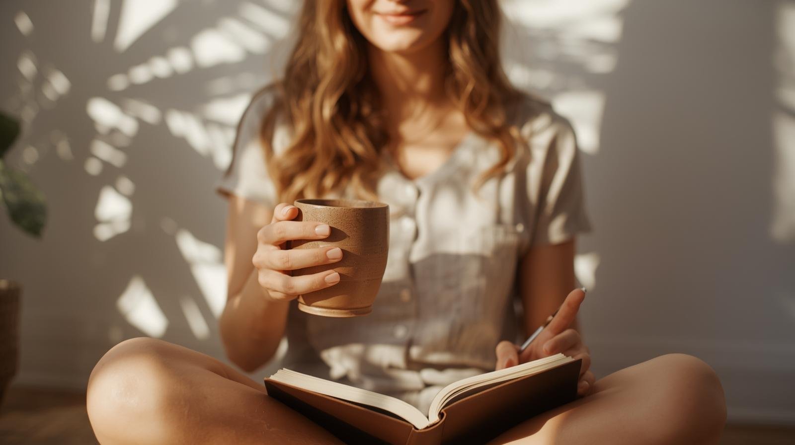 Woman journaling in a notebook