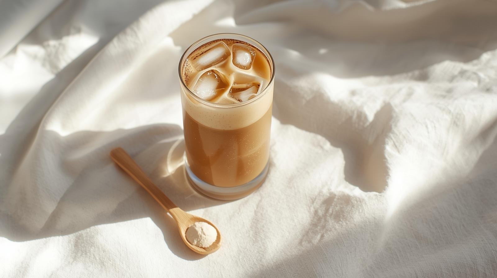 Frothy protein coffee hot or iced